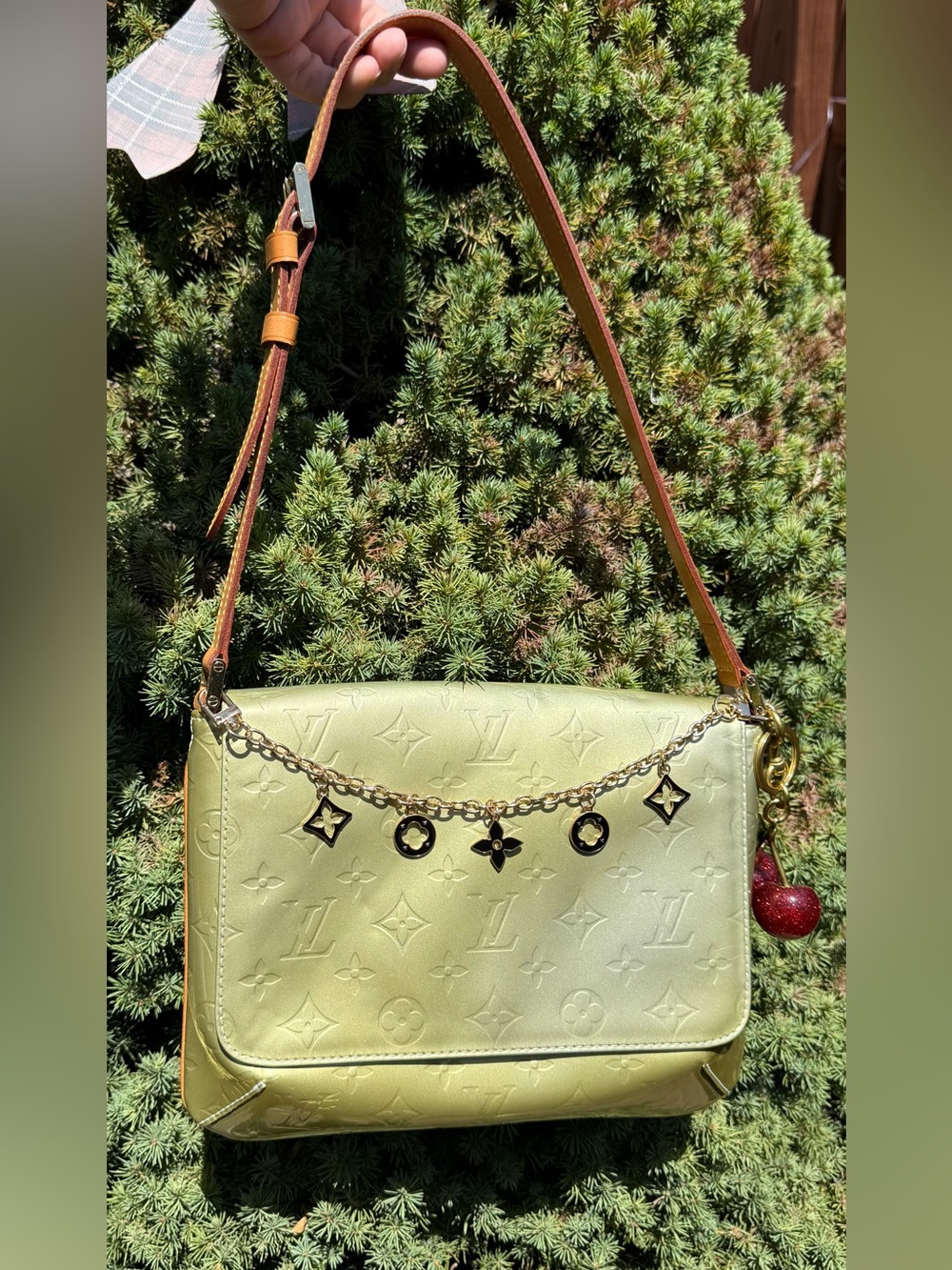 Louis Vuitton Vernis Thompson Street Shoulder Bag with Cherry Charm